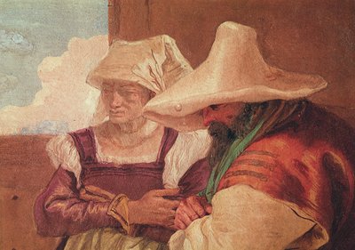 アンジェリカとメドーロの羊飼いの詳細、1757年 作： Giovanni Battista Tiepolo